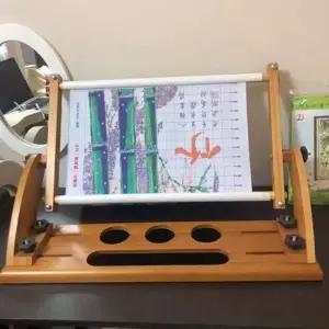 원형 십자수틀 스탠드 대형 틀 고정대 원목 거치대 거치 탁상용 자수대 자수틀 좌식 작업대