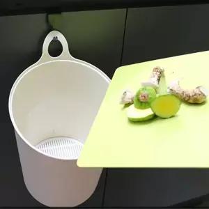 다용도 니본 싱크대휴지통 대소2p세트 음식물통 쓰레기통 고리걸어휴지통만