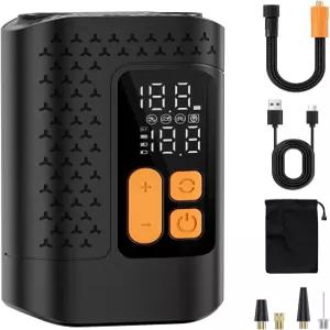 전기 자전거 펌프 160PSI 미니 타이어 디지털 압력 게이지가 있는 4배 빠른 산악 모토 자동차 및 공을 위한