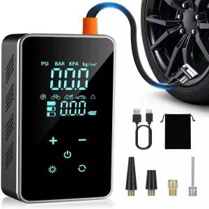 자동차용 타이어 인플레이터 휴대용 공기 압축기-150PSI 에어 펌프 오토바이 자전거 공용 압력 게이지로