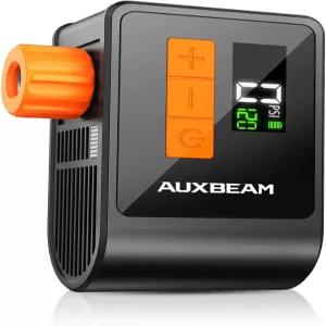 게이지가 있는 Auxbeam 소형 자전거 펌프 프레스타 및 슈레이더 밸브가 120PSI 전기 로드 바이크 시티