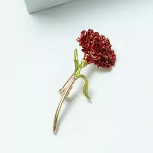 뱃지 어버이날 카네이션 꽃다발 브로치 빨간