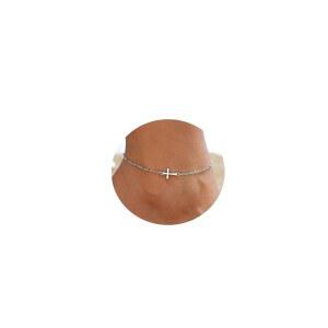 여성용 NONAMOIS 발목 팔찌 18K 금도금 발찌 방수 라운드 비즈 페이퍼클립 헤링본 펄 체인 비치 풋 주얼리