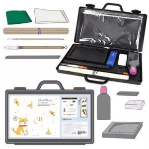 지필묵 모닝글로리 서예함 벼루 먹물 붓 먹 면적 서예세트 (문방사우 10종세트)