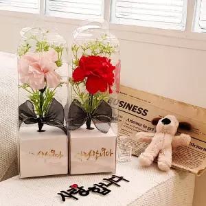 카네이션 비누꽃 한송이 캐리어 어버이날 스승의날 선물