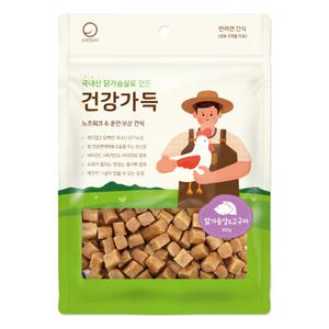 건강가득 강아지간식 닭가슴살 고구마 큐브 300g