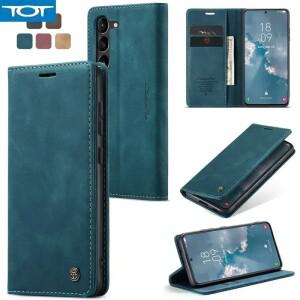 CaseMe 가죽 폰 케이스 삼성 호환 갤럭시 S25 엣지 S24 FE S23 플러스 S22 울트라 S21 S20 S10 노트 마그네