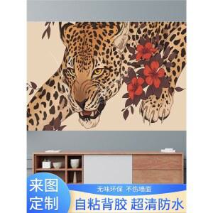 호랑이 그림 풍수 백호 포스터 동물 그리기 utagawa 민화 사슴 풍수지리 현대