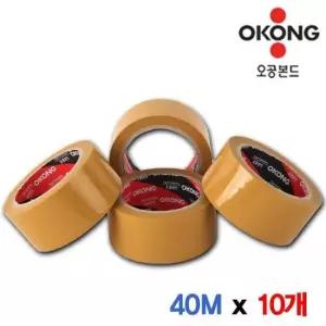 포장 오공 겨울용/사계절용 황색 박스테이프 40M 10개