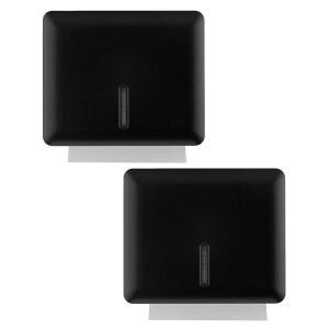 [미국배송] 멀티폴드 종이 타월 디스펜서 벽걸이(블랙 2팩) 욕실/화장실용 접이식 핸드 디스펜서 상업용 홀더 인배스용 트리플 페이퍼