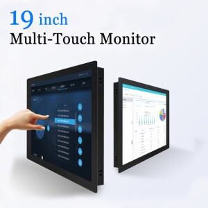 IP65 보호 19인치 와이드스크린 용량성 모니터 VGA DVI AV BNC가 포함된 멀티