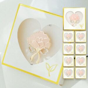 이플린 어버이날 카네이션 브로치 + 케이스 세트 10p