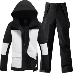 예파인 남성 스키복 투피스 단열 스노우보드 스노우 재킷과 바지 세트 방수 스노우슈트 겨울 아웃도어