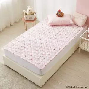 [한일의료기]캐치티니핑 EMF전자파없는 2in1 카본탄소매트 전기요장판 토퍼핏 1인용 슈퍼싱글 아름핑 핑크