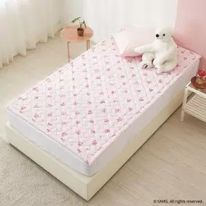 [한일의료기]캐치티니핑 EMF전자파없는 2in1 카본탄소매트 전기요장판 토퍼핏 1인용 슈퍼싱글 하츄핑 핑크