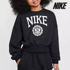 나이키 주니어 티셔츠 /c8- HJ3373-010 / 주니어(여아) 클럽 프렌치 테리 크루넥 스