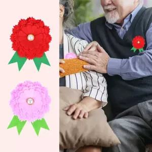 카네이션뱃지 DIY 키트 놀이 부모님 선물 만들기 부직포 스승의날 어버이날 브로치 집콕