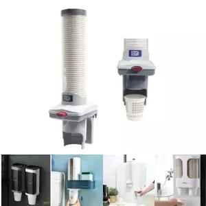 종이컵 원터치 디스펜서/컵디스펜서/일회용/컵홀더/보관/보관함/걸이/케이스/컵정리/플라스틱/자석/부착식