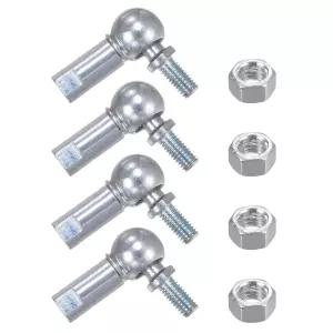 uxcell 4pcs CS8 M5 앵글 볼 조인트 M5x0.8 오른손 나사산 A3 스틸 자가 윤활 소켓 엔드 피팅