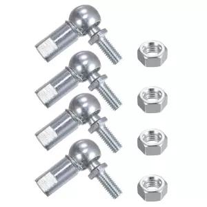 uxcell 4pcs CS10 M6 앵글 볼 조인트 M6x1.0 오른손 나사 A3-스틸 자가 윤활 소켓 엔드 피팅