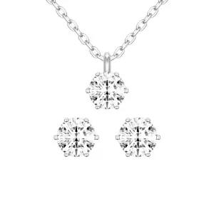 [TANDY] 탠디 실버925 모이사나이트 최고등급 1캐럿 귀걸이+목걸이 세트 (총 3캐럿)