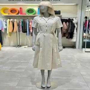 [베네통] 시슬리 넥스 레이스 셔츠 원피스 SAOP01441