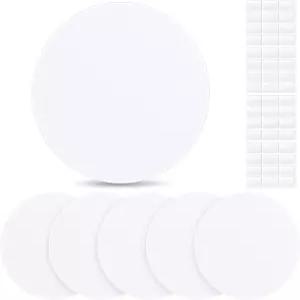 Sosition 6Pcs 천장 커버 플레이트 벽 구멍 플라스틱 평평한 빈 플레이트(48Pcs 양면 접착 테이프 포함)