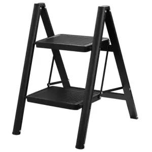 블랙 간이 스툴 접이식 스툴 2단 사다리/계단/미니/다리미/안전/발판/발디딤대/과수원/디딤대/이동식/도배