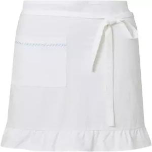 줄지프스 여성용 하프 에이프런 리넨 코튼 러플 조절식 허리 포켓 웨이트리스 에이프런으로 가드닝