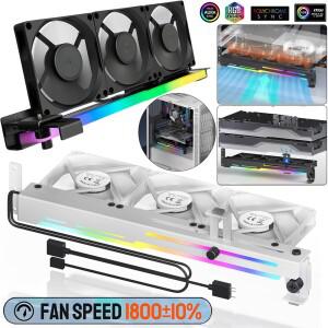 GCC-PRO 그래픽 카드 라디에이터 거치대 PC 냉각 선풍기 ARGB 수평 GPU 비디오 스탠드 1800RPM 5V 3 핀