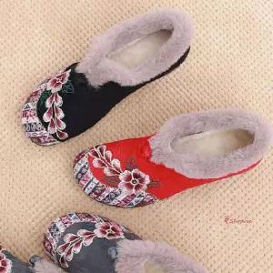 여성 신발 엄마 겨울 어르신 털신 할머니 방한화efg373