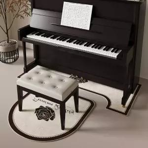 피아노 방음 매트 70x60cm 어두운 카펫 소음 장미 스툴 저감