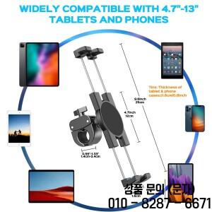 스핀 바이크 태블릿 홀더 360도 ° 회전식 아이패드 러닝머신 스테이셔너리 운동 자전거용 4.7 13인치용 C