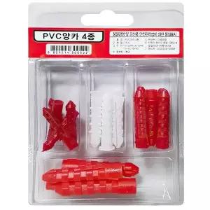 PVC 칼브럭 나사못 콘크리트 타일 앙카 피스 4종 세트 칼부럭 앙카못