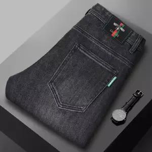 남성용 팬츠 검정 회색 겨울 가을 스판 아이템 꿀벌 트렌디 프리미엄 통 배기핏 진 HT4