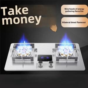 주방용 롤링 가스레인지 가정용 더블 빌트인 에너지 절약형 화구 카운터탑
