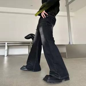 남성용 팬츠 블랙 회색 빈티지 와이드핏 청바지 부츠컷 슬림핏 스트리트 패션 원픽1