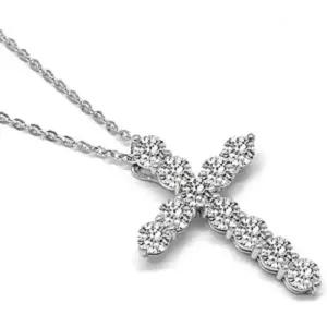 1부 모이사나이트 다이아 천주교 십자가목걸이