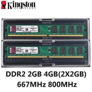 Kingston Memoria Ram DDR2 2GB 4GB 2X2GB 키트 DIMM 메모리 RAM 컴퓨터 데스크탑 667MHz 800Mhz PC2-5300 6400 ddr2 ram 메모리