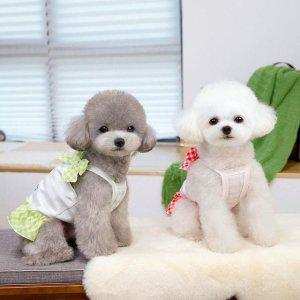 과일 리본 체크 강아지 원피스 티셔츠 댕댕이옷 반려동물옷