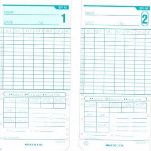 용지 기록 근태 시간 관리 출퇴근 카드 사무용