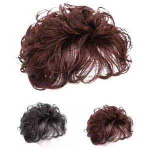 여성 인모 웨이브 정수리 볼륨 내추럴 부분 가발