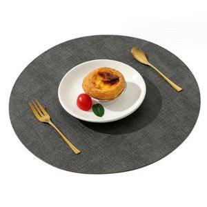 가죽 방수 매트 깔끔 원형 테이블 홈카페 주방테이블