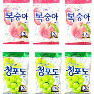 어린이 캔디 복숭아 묶음 디저트 과일 청포도 사탕