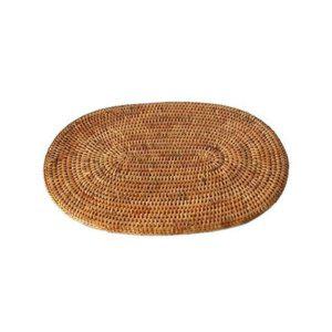 테이블 매트 수납 인테리어 등나무 라탄 타원형