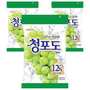 롯데 청포도 캔디 323g x 3개