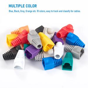 혼합 색상 CAT5E CAT6 RJ45 이더넷 네트워크 케이블 스트레인 릴리프 부츠 케이블 커넥터 플러그 커버