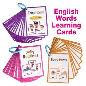 몬테소리 어린이 영어 단어 카드 학습 유치원 교사 조기 교육 교육 보조 어휘 교실 용품