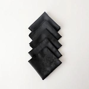 신사 22cm 남성용 블랙 포켓 스퀘어 비즈니스 공식 손수건 영국 폴리 에스터 페이즐리 도트 손수건 정장 스카프 가슴