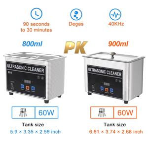 35w 60w 초음파 목욕 800ml 900ml 울트라 소닉 클리너 세척 보석 치과 초음파 청소 기계 고주파 40khz